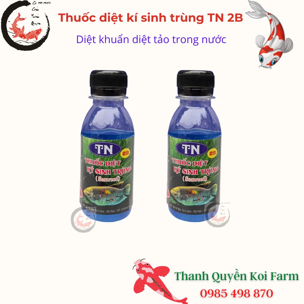 Thuốc diệt kí sinh trùng cho cá Koi, cá cảnh TN 2B chai lớn 100ml