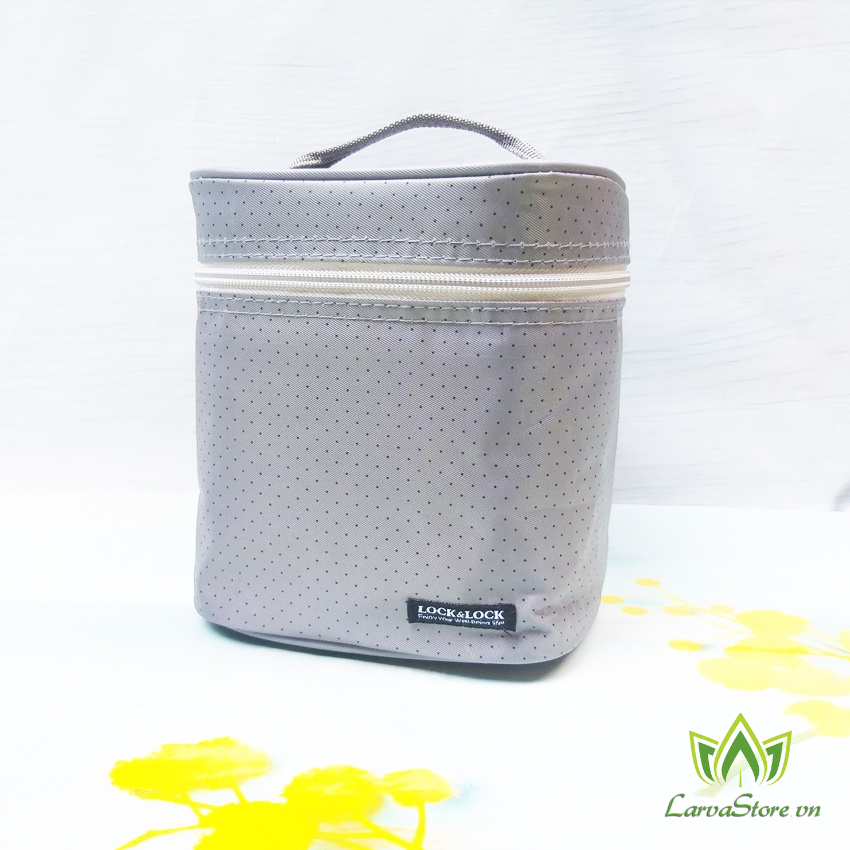 Bộ Hộp Cơm Lock&amp;lock Thủy Tinh LLG422S4 380ml x 3 Túi Xám (Sử dụng tốt với lò vi sóng)