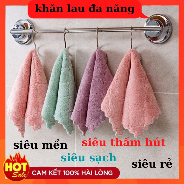 Khăn Lau Đa Năng 2 Mặt Bông -Vải Siêu Thấm -Khăn Lau Bếp Mềm Siêu Thấm Hút Dễ Vệ Sinh -không Lo Trầy Xước Đồ VậT