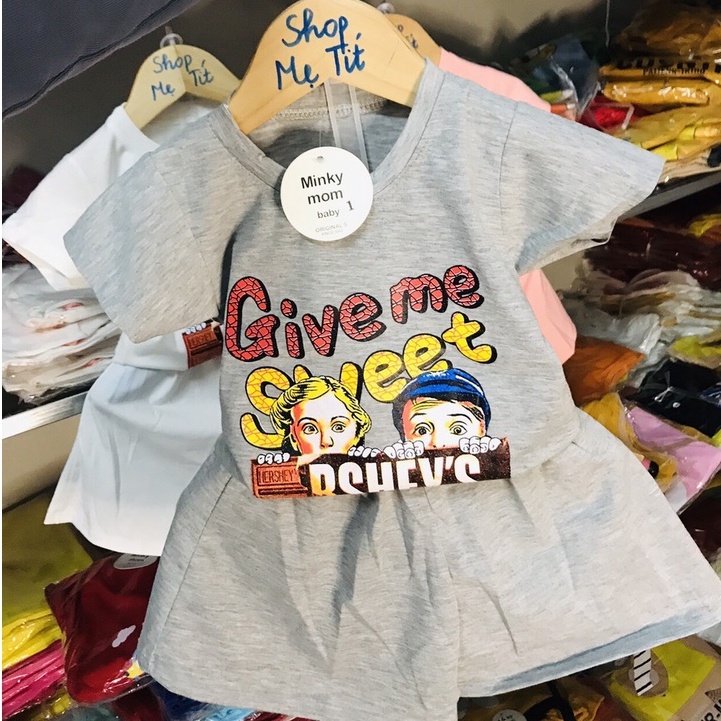 Bộ Quần Áo Give Me 3 Màu Xinh Xắn Cho Bé Gái