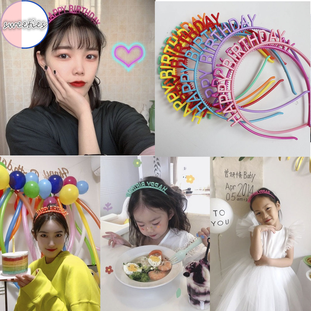 Cài tóc chữ Happy Birthday sáng tạo cho bé