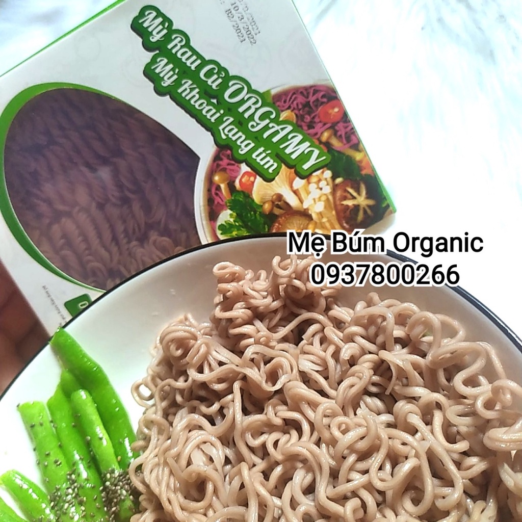 [ HCM Giao Hỏa Tốc - Mì 3 Vị ] Combo 5 Gói Mì Rau Củ Hữu Cơ Organic ORGAMY. Chuẩn  Eat clean Giảm Cân, Ăn chay,Mặn - 70g