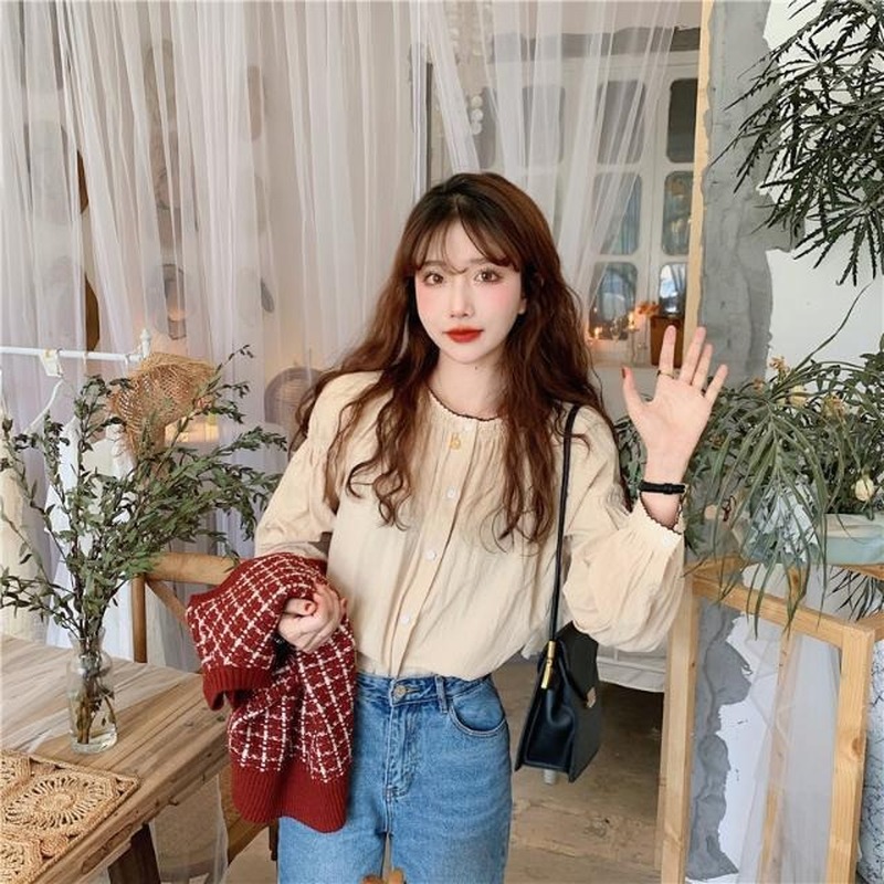 Áo Khoác Cardigan Dệt Kim Cổ Chữ V Dáng Rộng Phong Cách Retro Hàn Quốc 2020