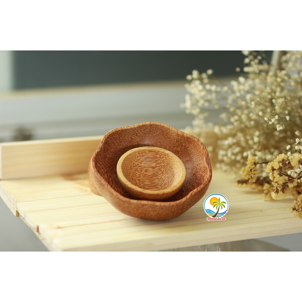 Bộ Dụng Cụ Nhà Bếp Bằng Gỗ Dừa (Chén/Muỗng Cà Phê/Nĩa/10 Đôi Đũa/Vá Cơm/Sạn Xào) - Nghệ thuật trang trí Memories.vn