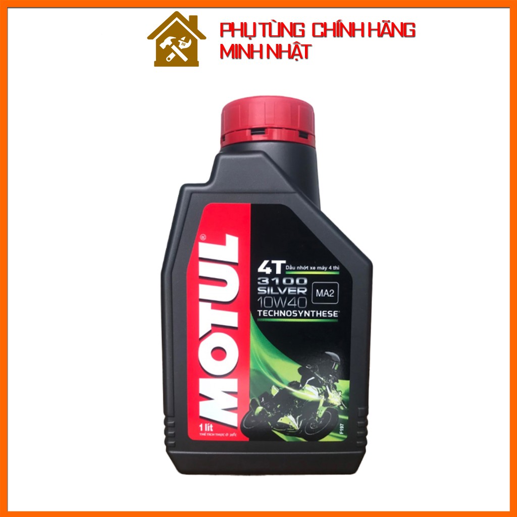 Dầu nhớt Motull 3100 Silver 4T 10W40 1L | Dầu nhớt motul xe số cao cấp chính hãng 4T 10W40 dung tích 0.8L, 1L, 1L1...