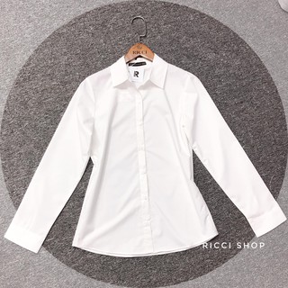 Áo sơ mi trắng trơn dài tay