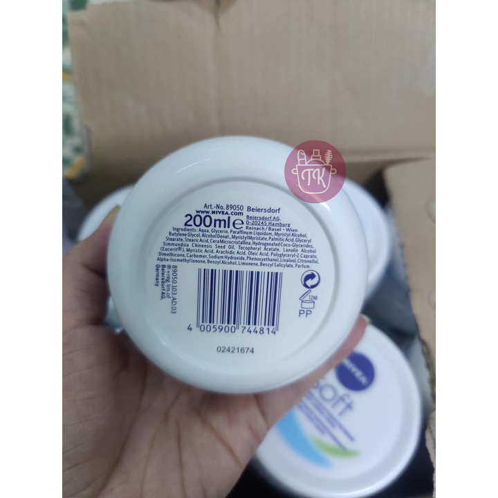 [MẪU MỚI NHẤT] Kem dưỡng Nivea Soft nội địa Đức 200ml