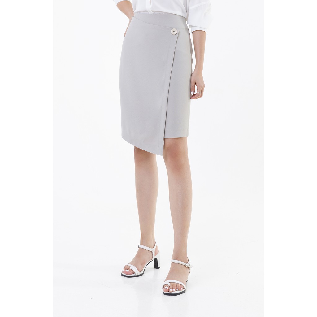 Chân váy vạt lệch GBT011 LAMER L62T19Q002-S1800 (Be) | BigBuy360 - bigbuy360.vn