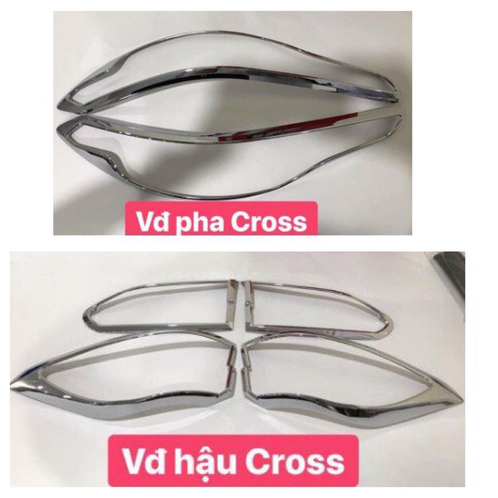 Ốp Viền Đèn Pha, Hậu Xe Toyota Cross 2020 2021 mạ crom