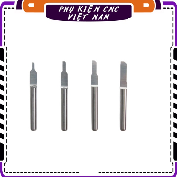 Mũi Cắt Alu Cốt 3.175mm Lưỡi 2mm Mũi Cắt Quảng Cáo CNC, Cắt fomex, mica