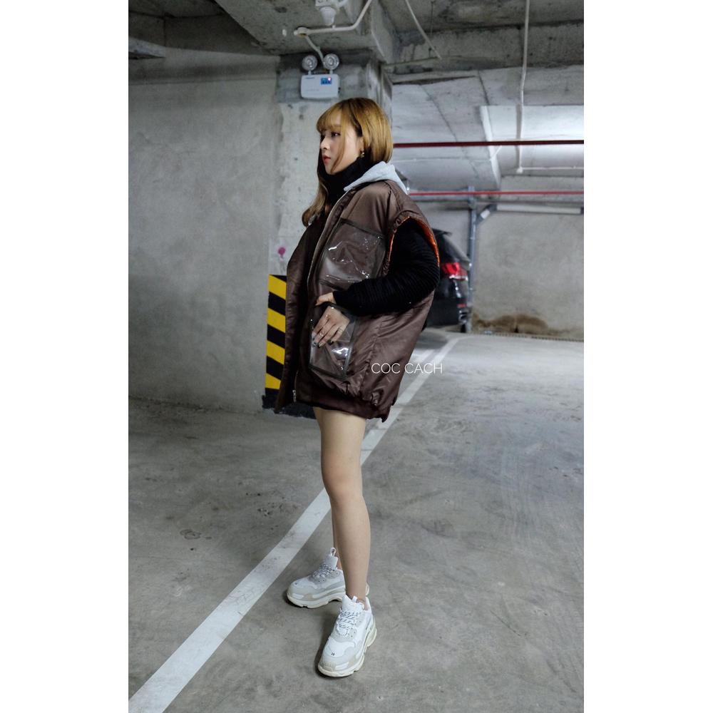 Áo khoác phao gile hoodie AK1201
