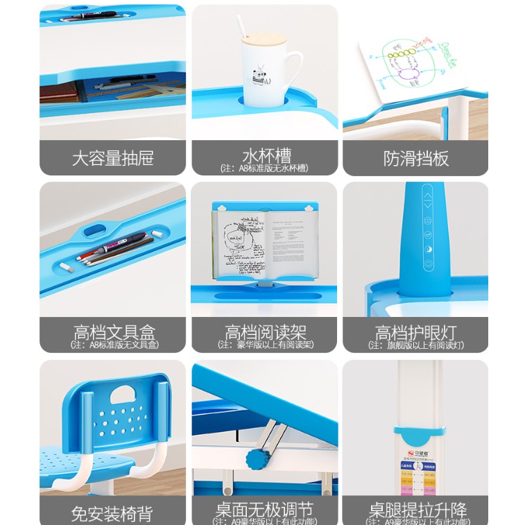 Bàn học sinh chống gù - chống cận ( phù hợp cho bé từ 5 - 15 tuổi ) | BigBuy360 - bigbuy360.vn