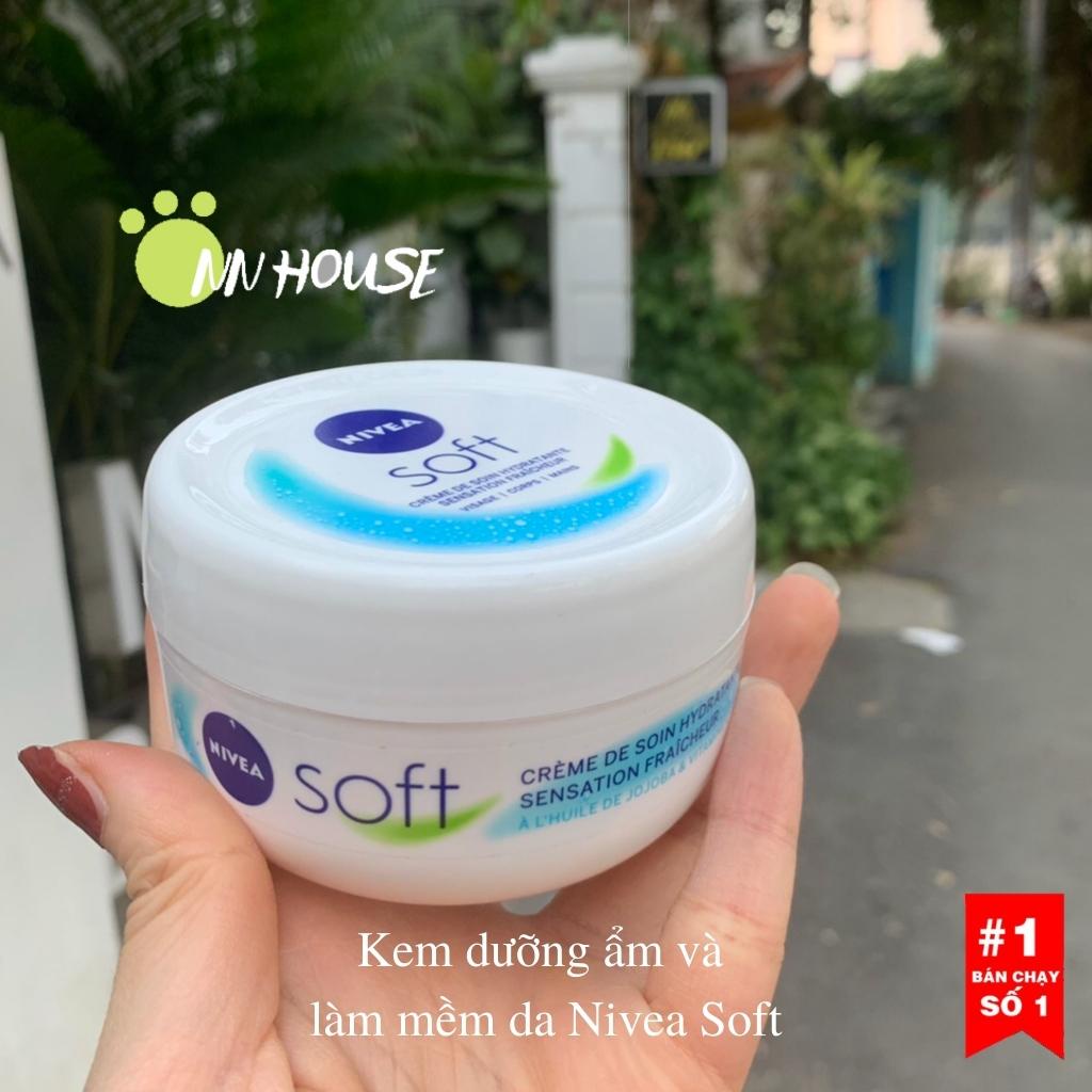 Kem dưỡng ẩm Nivea Soft 200ml chính hãng, kem dưỡng da toàn thân cấp ẩm, cấp nước, vitamin e, kem nẻ face and body cream