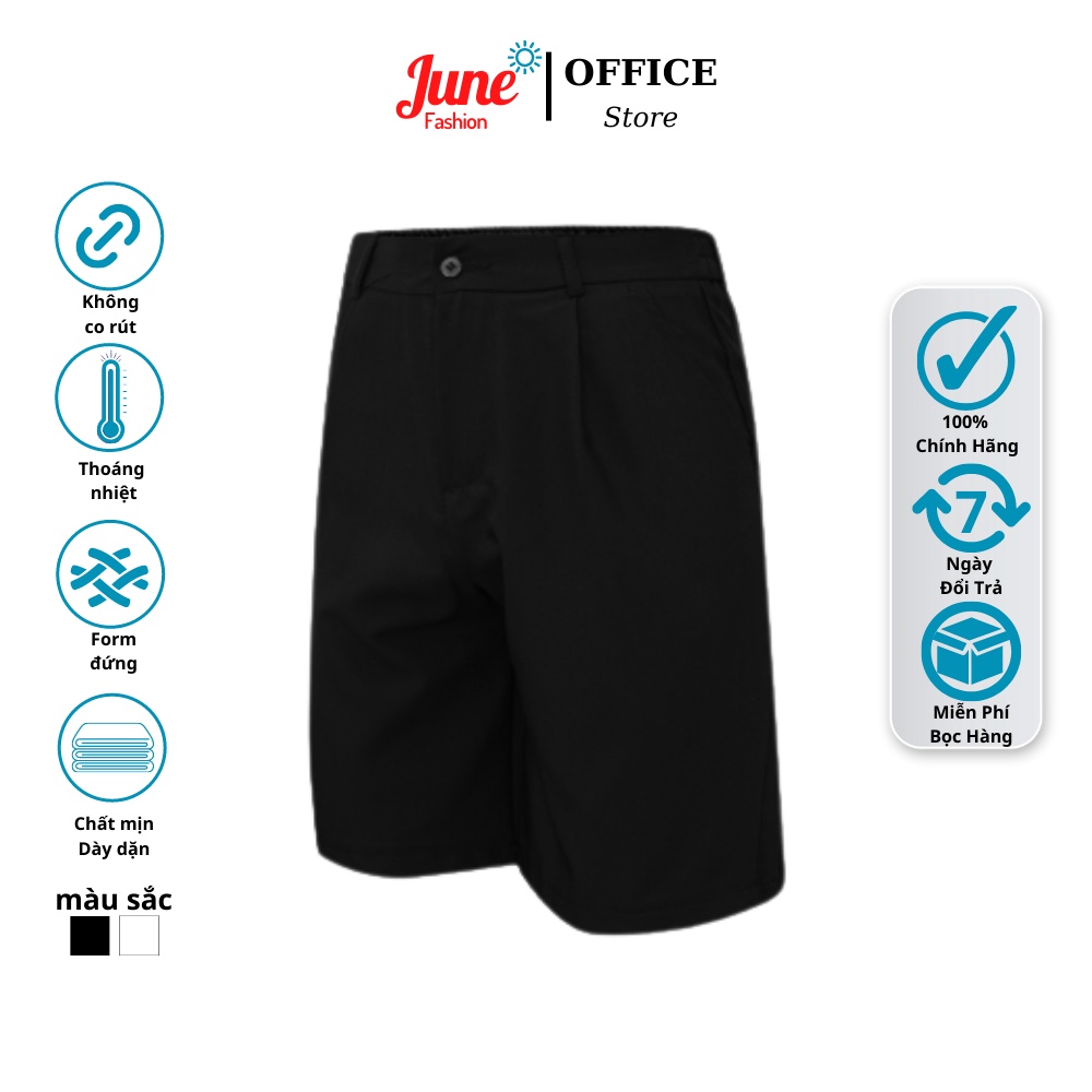 Quần short nam June Fashion mẫu thiết kế, vải mềm mịn, không nhăn, giữ form, thoáng mát và dễ phối đ