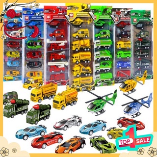 Đồ chơi bộ hộp sét 6 món ô tô máy bay chạy cót xin xò cho bé, phát triển kỹ năng nhận biết cho bé.