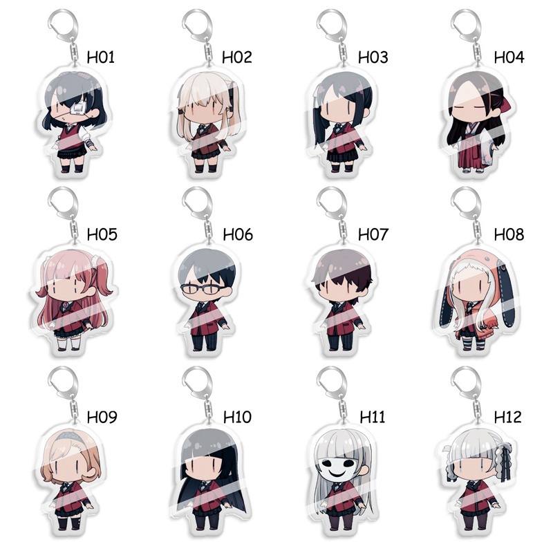 Móc chìa khóa bằng nhựa acrylic hình nhân vật hoạt hình Sayori Yuri Natsuki Monika dễ thương