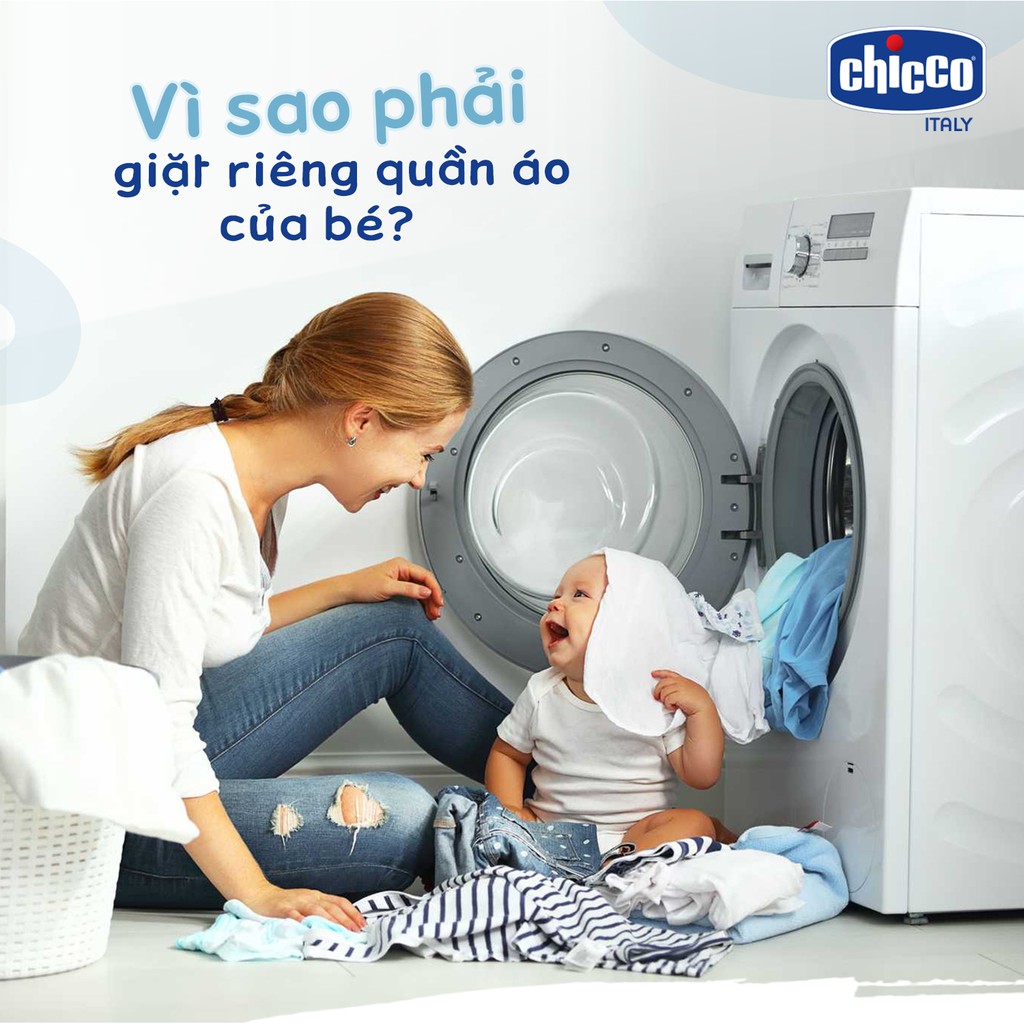 (MamanBébé chính hãng) (GIẢM 50%) DATE THÁNG 5/2024 Nước giặt Chicco 0M+ kháng khuẩn 1500ml