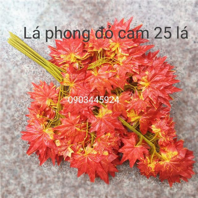 Cành Lá Phong Đỏ 25 lá Giá sỉ- Lá giả