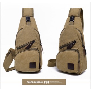Túi đeo chéo vải bố nam cao cấp