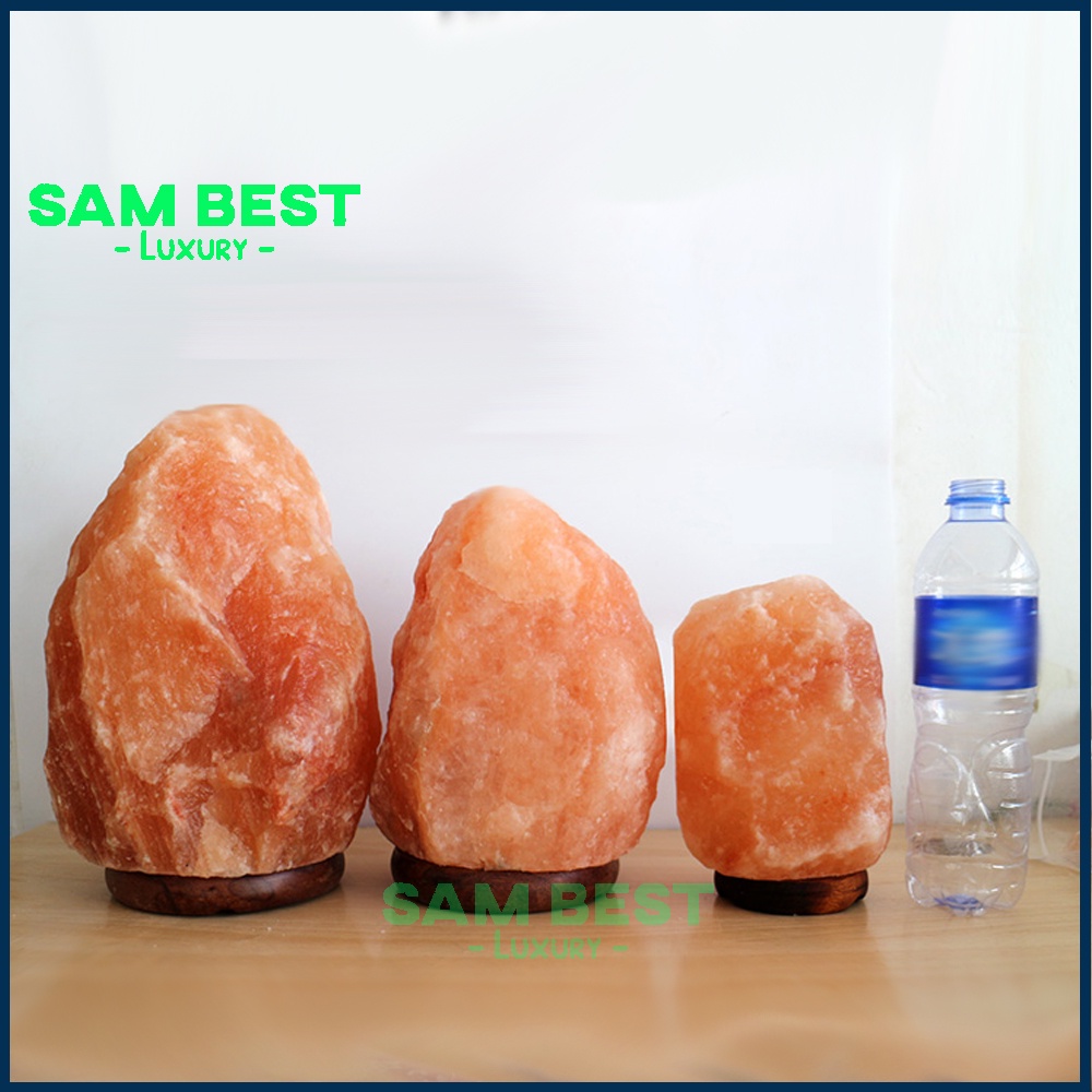 Đèn Đá Muối Himalaya Pakistan 2-2,5kg, Đèn trang trí phòng ngủ, phòng khách, Phong thủy