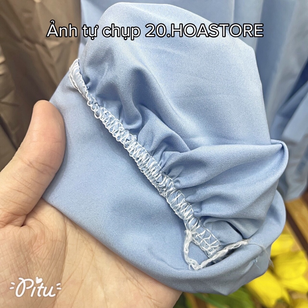 Áo Sơ Mi Buộc Nơ Eo Vải Đũi Trơn Có Dây Thắt Eo Tôn Dáng Freesize - Áo Sơ Mi Dài Tay Buộc Dây Chéo Cổ Đức 3 Màu