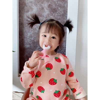 [Hộp giấy - Giá Tốt] Bàn chải đánh răng cho bé - bàn chải silicon - bàn chải chữ U [Olala Baby]