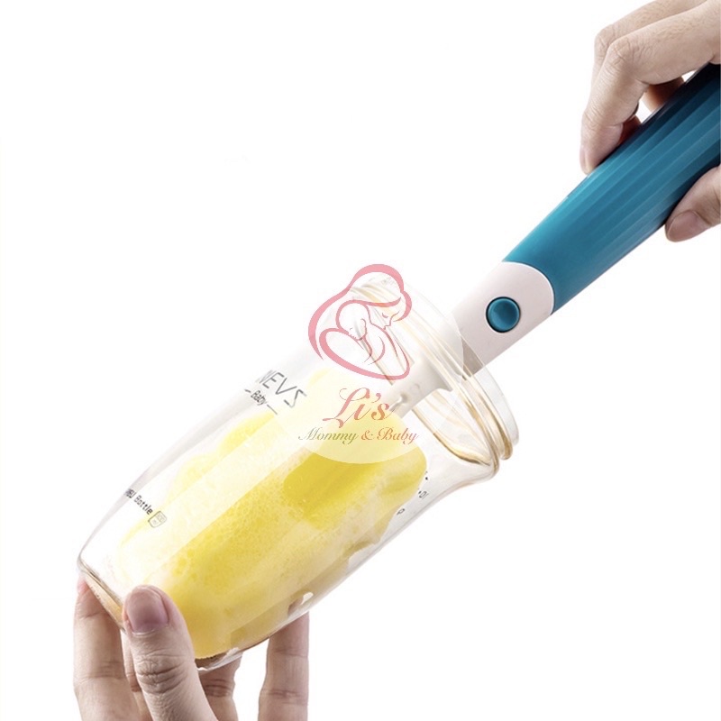 Cọ rửa bình sữa silicone cao cấp, Bộ 4 chi tiết rửa bình sữa,ống hút cao cấp moonship