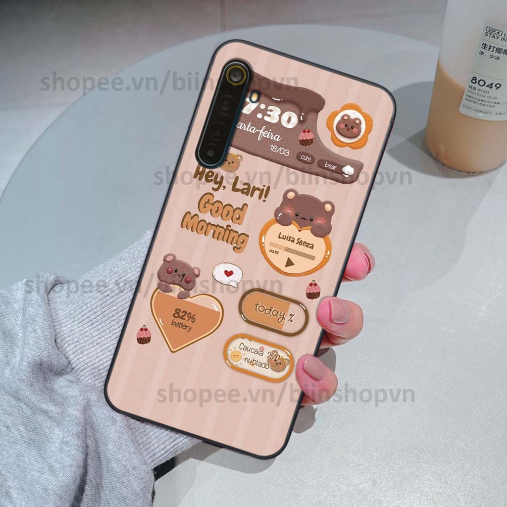 Ốp Realme 6 / 6 Pro in 3D icon gấu nổi siêu xinh, siêu đáng yêu, cá tính phong cách