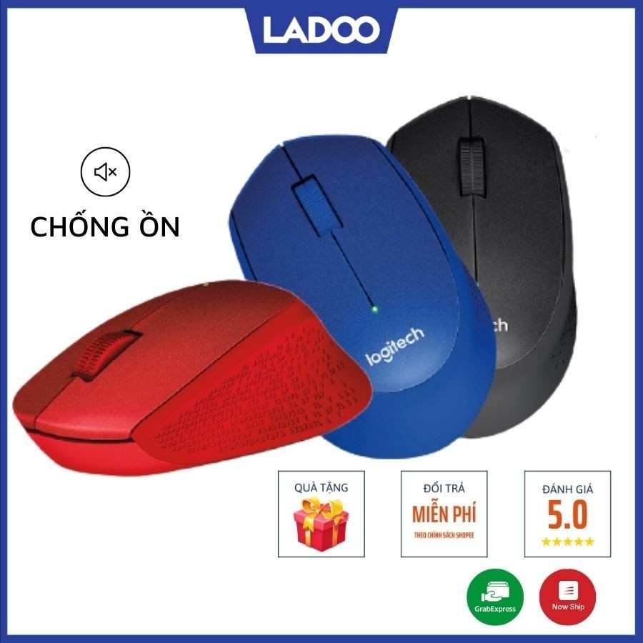 Chuột máy tính không dây Logitech M331 Silent Plus - CHỐNG ỒN - Bảo hành chính hãng 12 tháng