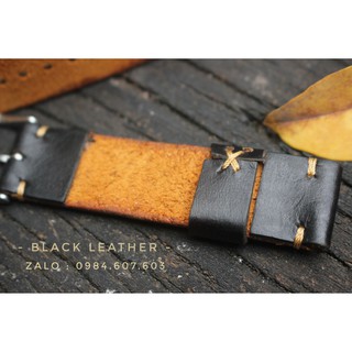 Dây Đồng Hồ Da Bò Thật TẶNG Khóa + Chốt Tháo - BLACKLEATHER