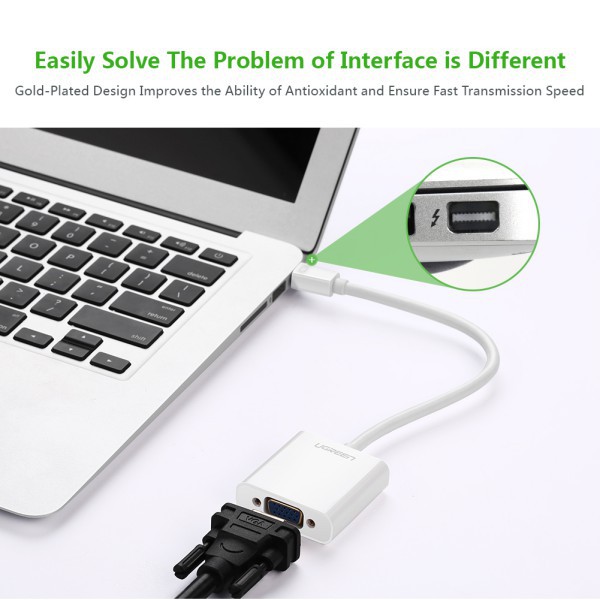 Cáp Mini DisplayPort Sang VGA Hỗ Trợ 1920*1080 Ugreen (10458)