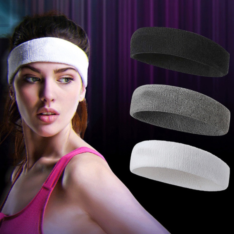 Băng đô cotton co giãn thấm hút mồ hôi phong cách thể thao cho nam và nữ