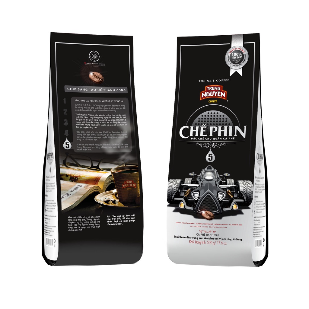 Cà phê Rang Xay Chế Phin 5 - Trung Nguyên Legend - 500gr - Culi, Arabica