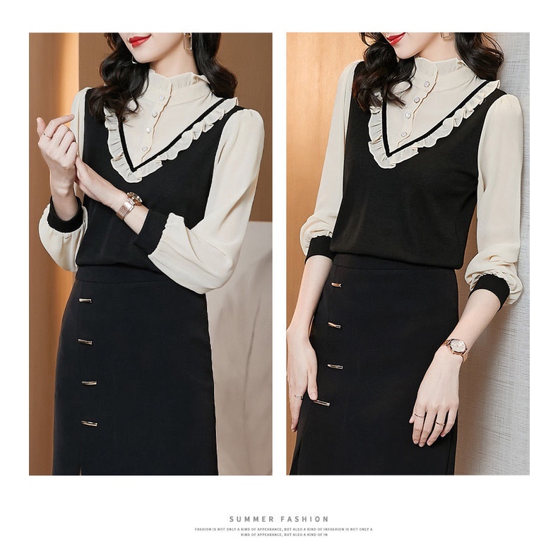 Áo sơ mi voan tay dài thời trang dành cho nữ