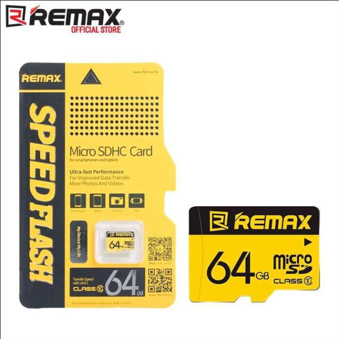 Thẻ nhớ Micro SD Remax 64GB tốc độ Class 10