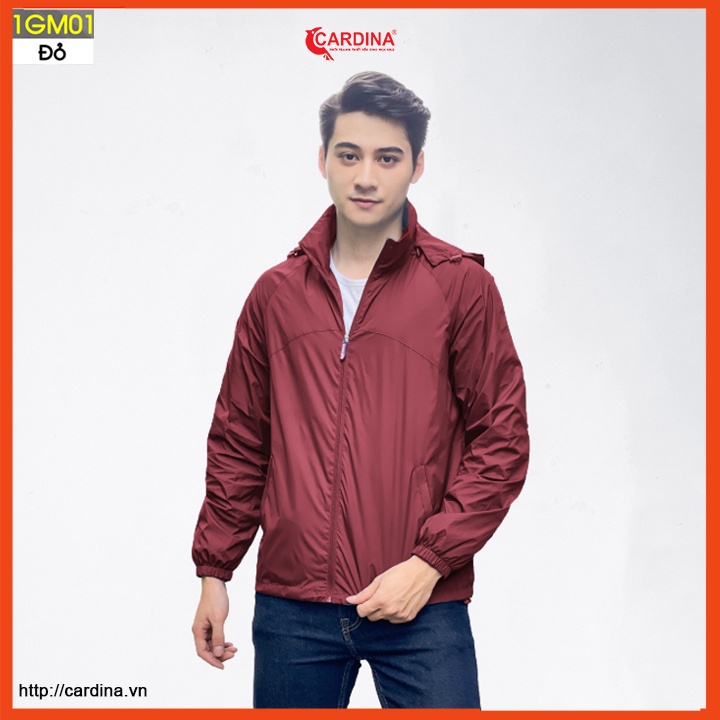 Áo Khoác Nam Cao Cấp  𝐂𝐀𝐑𝐃𝐈𝐍𝐀 Có Túi Đựng Siêu Gọn, Chất Gió Trơn 2 Lớp Lót Lưới Siêu Cản Gió, Cản Bụi, Chống Nước
