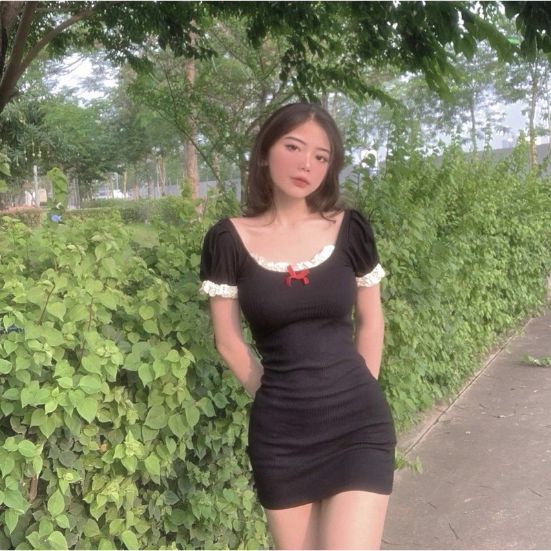 Váy len tăm body