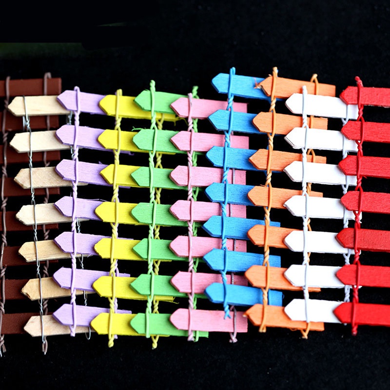 Bộ 2 hàng rào gỗ mini trang trí sân vườn tiện dụng