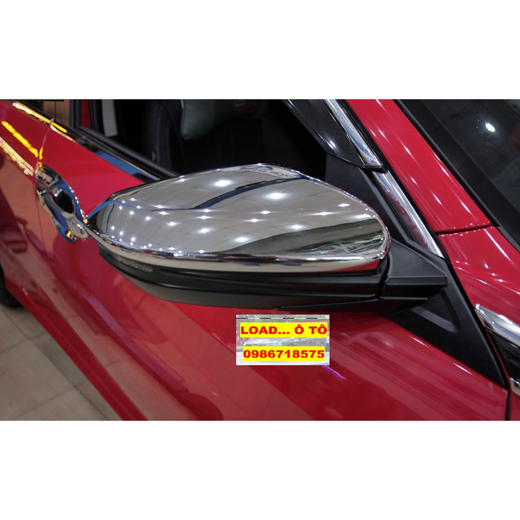 Bộ 2 ốp gương theo xe Honda Civic 2022-2019 Mạ Crom Sáng Bóng