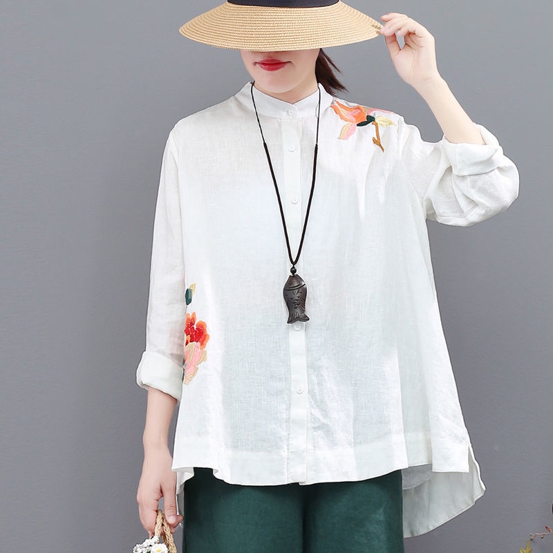 Áo Kiểu Thêu Hoa Phong Cách Cổ Điển CAL1282