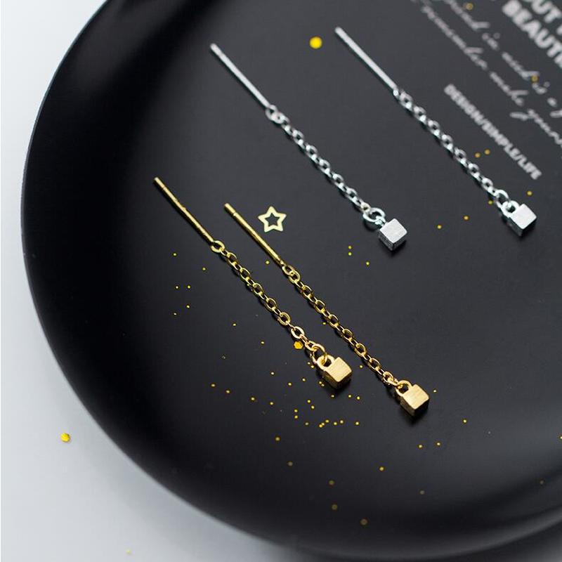 ✨✨Bông Tai Dáng Dài Hình Khối Vuông Nhỏ Thời Trang Cho Nữ