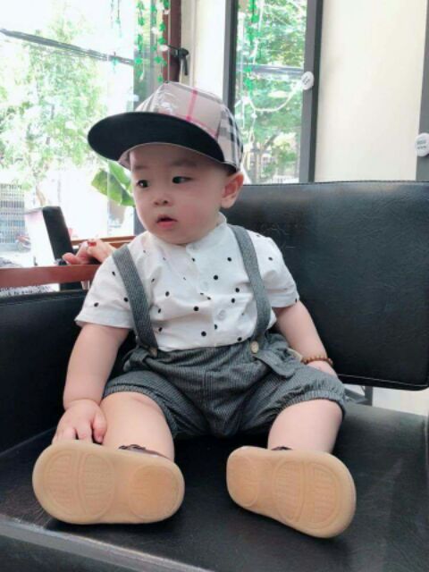 Yếm Nơ Đỏ Áo Chấm Bi Bé Trai 6-16kg - Hàng Quảng Châu- Không Phải Hàng Xưởng Nhái - SHUBISHOP