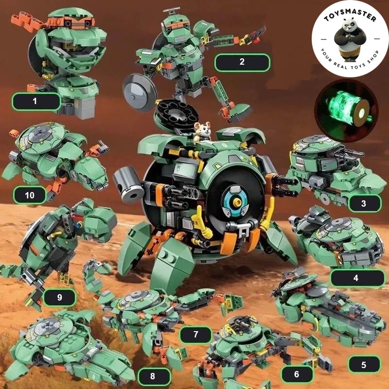 Đồ Chơi Lắp Ráp Kiểu LEGO Mô Hình Quả Bóng Robot Chuột Hamster 12in1 Over Watch Với 227 Mảnh Ghép