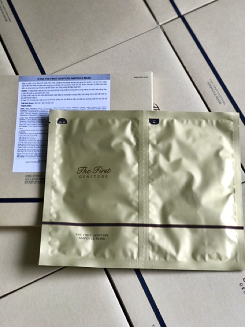 Date 2026 - Mặt nạ Ohui The First 24k tái sinh da cao cấp 40ml tinh chất vàng