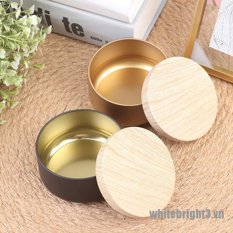 Hộp Đựng Nến / Mỹ Phẩm / Nến / Đồ Trang Điểm Có Nắp Gỗ