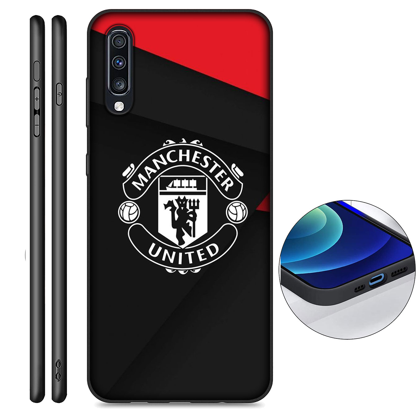 Ốp điện thoại dẻo silicon in hình Manchester United cho Samsung Galaxy A02S J2 J4 Core J5 J6 Plus J7 Prime j6+ A42 +