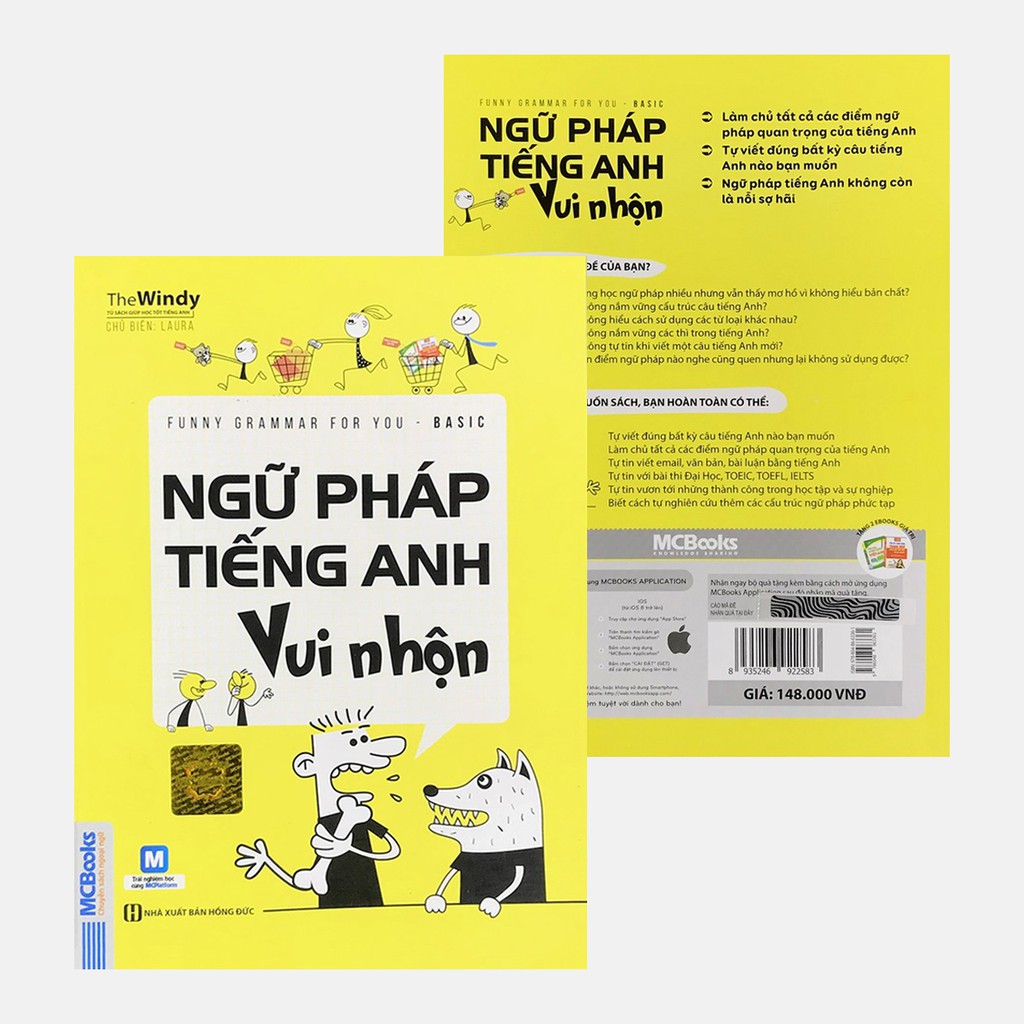 Sách - Ngữ pháp tiếng anh căn bản + Từ A - Z + Tiếng Anh Vui Nhộn