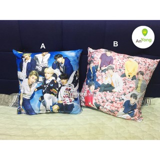 Gối BTS vuông 45cm in 2 mặt