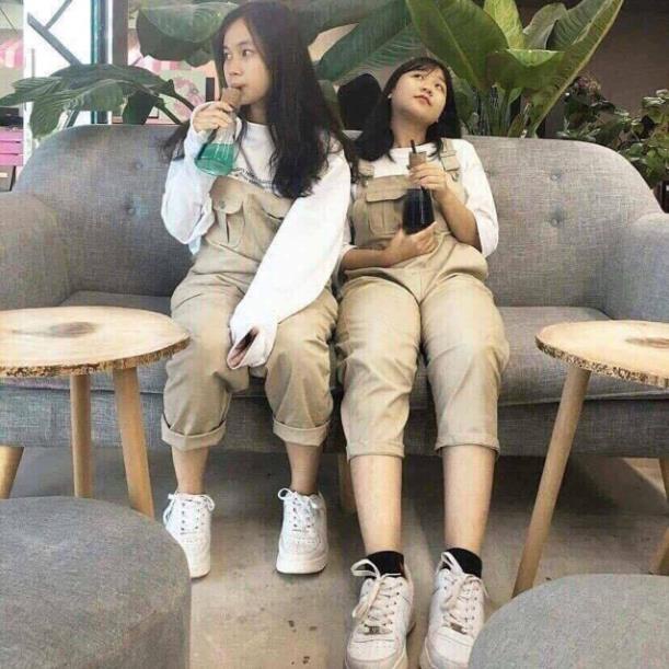 Quần Yếm kaki nam nữ,Quần Yếm Unisex 2 túi ngực form thụng phong cách Ulzzang trẻ trung, kiểu dáng baggy suông