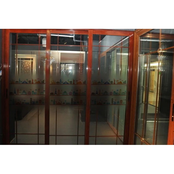 Decal trang trí kính cao cấp mẫu Thành Phố Tuổi Thơ (60cm x 58cm)